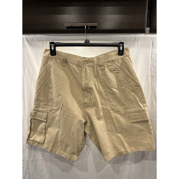 Stanley & Jo Jo Other - Vintage Stanley & Jo Jo Men's Cargo Shorts Size 36 Khaki 100% Cotton Y2K